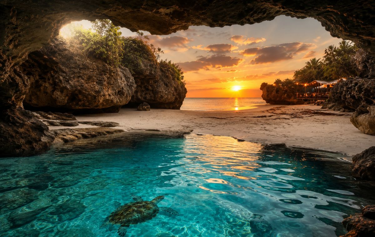 Full Day Salaam Cave Tour with Mtende Beach & Kae Funk Trip: Turtles, Sand & Sunset