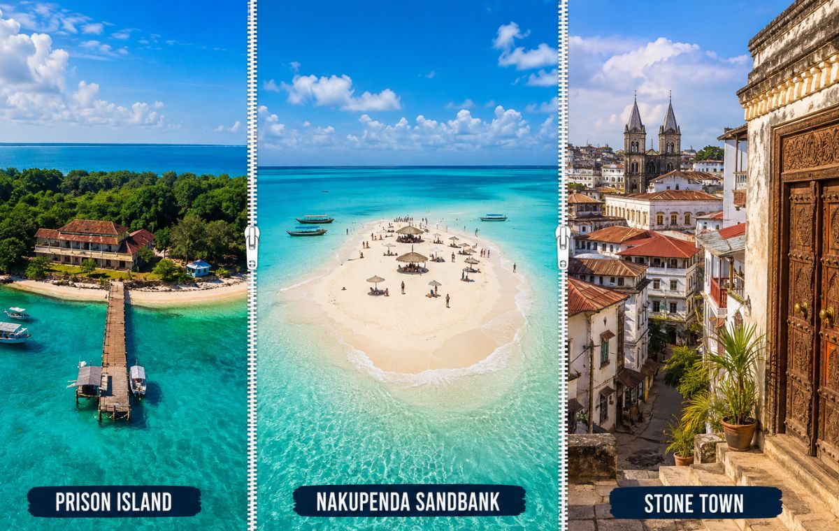 Prison Island, Nakupenda Sandbank & Stone Town Tour: See It All in One Day
